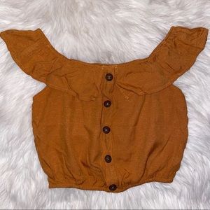 off the shoulder crop top